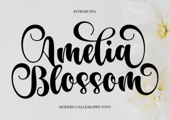 Amelia Blossom Font for Web Design and Branding