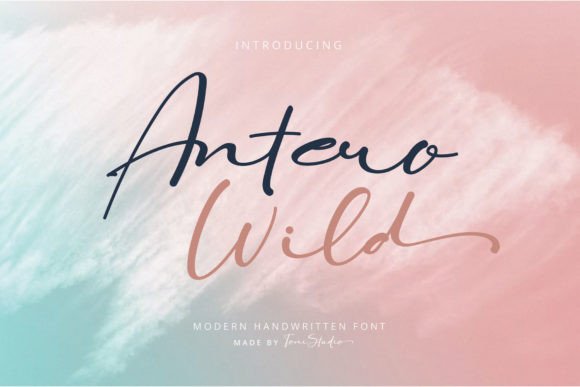 Antero Wild Font: A Handwritten Script for Polished Branding