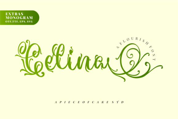 Celina Duo Font: A Decorative Typeface for Creative Makers