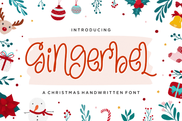 Gingerbel Christmas Handwritten Font for Editorial Design