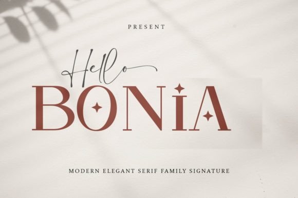 Hello Bonia Font: Modern Serif & Script for Editorial Elegance