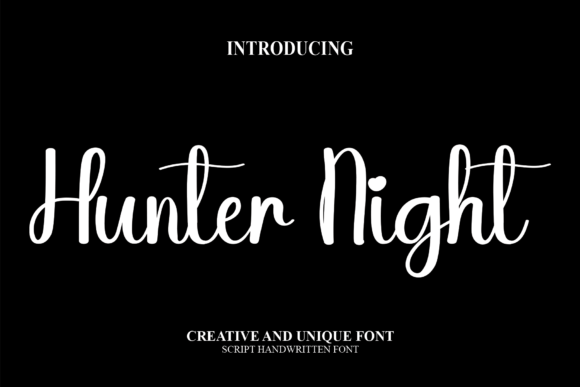 Hunter Night Font: A Script Handwritten Typeface for Bold Branding