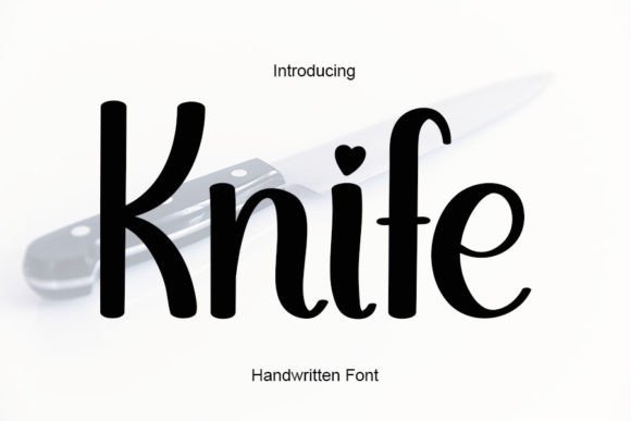 Knife Font: A Handwritten Script for Beautiful Craft Projects