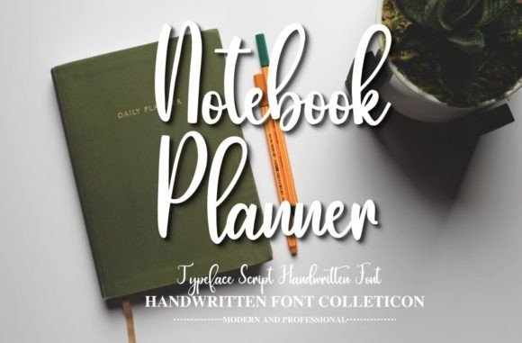 Notebook Planner Font: A Delicate Script for Editorial Elegance