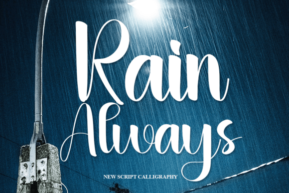 Rain Always Font for Creative Product Design