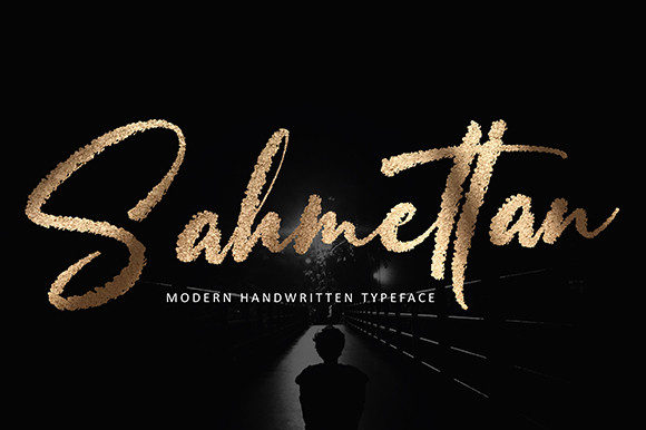 Sahmettan Font: A Beautiful Brushed Script for Craft Creators