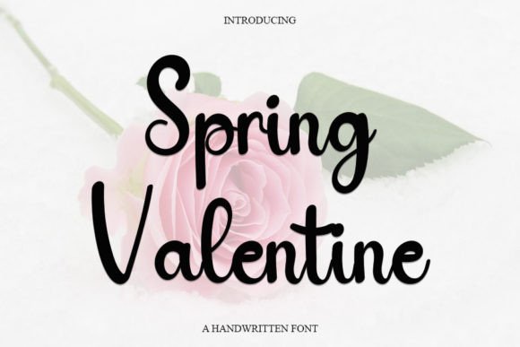 Spring Valentine Font: A Handwritten Typeface for Creative Projects