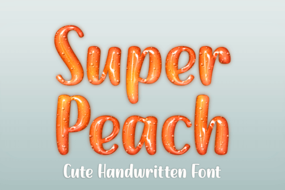Super Peach Font for Handmade Creations and Shop Materials