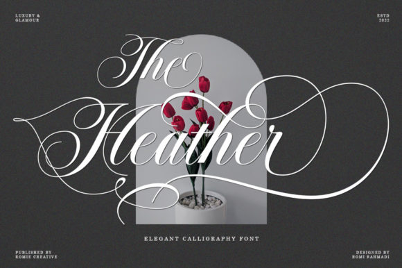 The Heather Font for Romantic and Elegantly Professional Branding