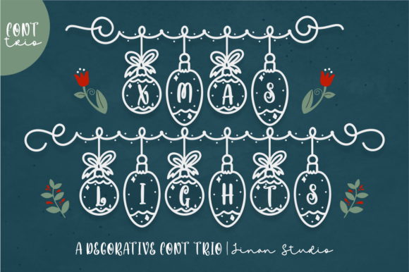 Xmas Lights Trio Font for a Polished Brand Look