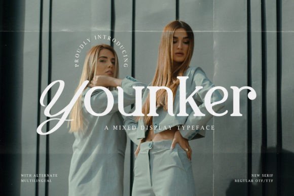 Younker Font: A Serif and Script Typeface for Editorial Elegance